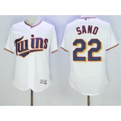 MLB Minnesota Twins 22 Miguel Sano White Home 2016 Flexbase Majestic Baseball Men Jersey