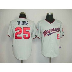 MLB Minnesota Twins 25 Byron Buxton Grey Men Jersey
