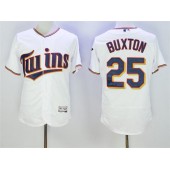 MLB Minnesota Twins 25 Byron Buxton White Home 2016 Flexbase Majestic Baseball Men Jersey