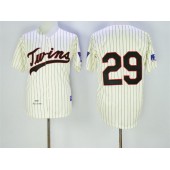 MLB Minnesota Twins 29 Rod Carew 1969 Cream Mitchell & Ness Throwback Men Jersey