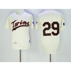 MLB Minnesota Twins 29 Rod Carew 1969 Cream Mitchell & Ness Throwback Men Jersey