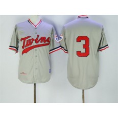 MLB Minnesota Twins 3 Harmon Killebrew 1972 Gray Stitched Throwback Mitchell & Ness Men Jersey