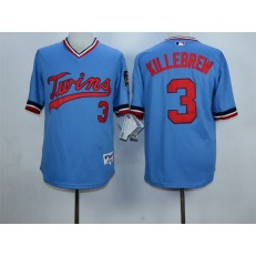 MLB Minnesota Twins 3 Harmon Killebrew Blue Cooperstown Men Jersey