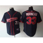 MLB Minnesota Twins 33 Justin Morneau Blue Cool Base Men Jersey