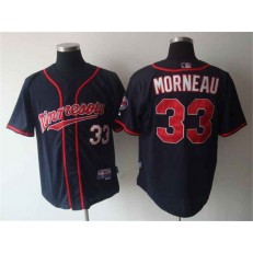 MLB Minnesota Twins 33 Justin Morneau Blue Cool Base Men Jersey