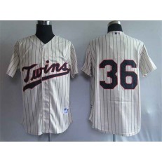 MLB Minnesota Twins 36 Robbie Grossman Cream Men Jersey