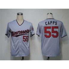 MLB Minnesota Twins 55 Matt Capps Grey Men Jersey
