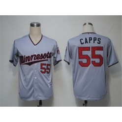 MLB Minnesota Twins 55 Matt Capps Grey Men Jersey