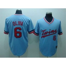 MLB Minnesota Twins 6 Tony Oliva Blue Throwback Men Jersey
