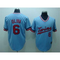 MLB Minnesota Twins 6 Tony Oliva Blue Throwback Men Jersey