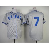 MLB Minnesota Twins 7 Joe Mauer 1948 St. Paul Saints Turn Back The Clock Authentic Gray Men Jersey
