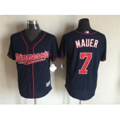 MLB Minnesota Twins 7 Joe Mauer Blue New Cool Base Men Jersey