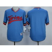 MLB Minnesota Twins Blank Blue Cooperstown Men Jersey