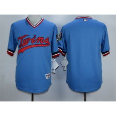 MLB Minnesota Twins Blank Blue Cooperstown Men Jersey