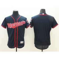 MLB Minnesota Twins Blank Navy Blue 2016 Flexbase Majestic Baseball Men Jersey