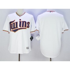 MLB Minnesota Twins Blank White Home Stitched Majestic Cool Base Men Jersey