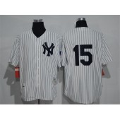 MLB New York Yankees 15 Thurman Munson No Name White Retired Patch Stitched Cooperstown Collection Mitchell & Ness Men Jersey