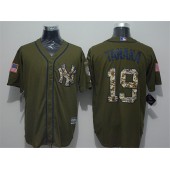 MLB New York Yankees 19 Masahiro Tanaka Green Salute To Service Stitched Majestic Cool Base Men Jersey
