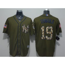 MLB New York Yankees 19 Masahiro Tanaka Green Salute To Service Stitched Majestic Cool Base Men Jersey