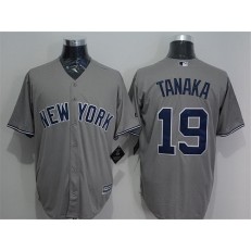 MLB New York Yankees 19 Masahiro Tanaka Grey New Cool Base Stitched Men Jersey