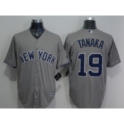 MLB New York Yankees 19 Masahiro Tanaka Grey New Cool Base Stitched Men Jersey