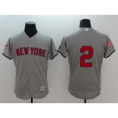 MLB New York Yankees 2 Derek Jeter Gray Fashion Stars & Stripes 2016 Flexbase Independence Day Men Jersey