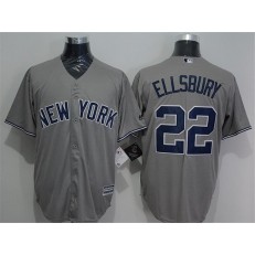 MLB New York Yankees 22 Jacoby Ellsbury Grey New Cool Base Stitched Men Jersey