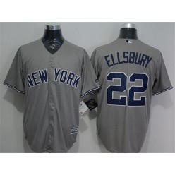 MLB New York Yankees 22 Jacoby Ellsbury Grey New Cool Base Stitched Men Jersey