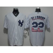 MLB New York Yankees 22 Jacoby Ellsbury White USA Flag Fashion Baseball Men Jersey