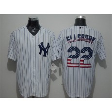 MLB New York Yankees 22 Jacoby Ellsbury White USA Flag Fashion Baseball Men Jersey
