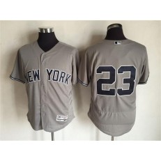 MLB New York Yankees 23 Don Mattingly Retired Gray Road 2016 Flexbase Majestic Baseball Men Jersey
