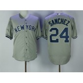 MLB New York Yankees 24 Gary Sanchez Grey New Cool Base Stitched Men Jersey