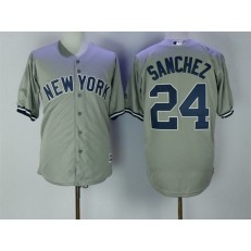 MLB New York Yankees 24 Gary Sanchez Grey New Cool Base Stitched Men Jersey