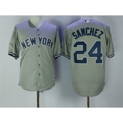 MLB New York Yankees 24 Gary Sanchez Grey New Cool Base Stitched Men Jersey