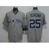 MLB New York Yankees 25 Mark Teixeira Grey New Cool Base Stitched Men Jersey