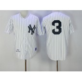 MLB New York Yankees 3 Babe Ruth 1929 White Throwback Men Jersey
