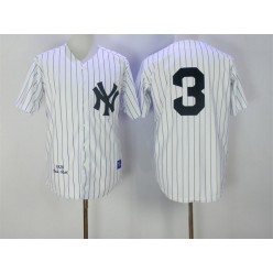 MLB New York Yankees 3 Babe Ruth 1929 White Throwback Men Jersey