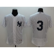 MLB New York Yankees 3 Babe Ruth Retired White No Name 2016 Flexbase Majestic Baseball Men Jersey
