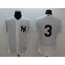 MLB New York Yankees 3 Babe Ruth Retired White No Name 2016 Flexbase Majestic Baseball Men Jersey
