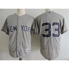 MLB New York Yankees 33 Greg Bird Retired Gray Road 2016 Flexbase Majestic Baseball Men Jersey