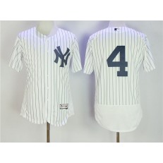 MLB New York Yankees 4 Lou Gehrig Home White 2016 Flexbase Majestic Baseball Men Jersey