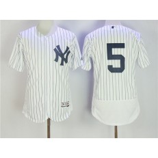MLB New York Yankees 5 Joe DiMaggio Home White 2016 Flexbase Majestic Baseball Men Jersey