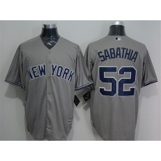 MLB New York Yankees 52 CC Sabathia Grey New Cool Base Stitched Men Jersey
