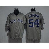 MLB New York Yankees 54 Aroldis Chapman Grey New Cool Base Stitched Men Jersey