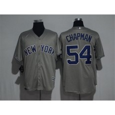 MLB New York Yankees 54 Aroldis Chapman Grey New Cool Base Stitched Men Jersey