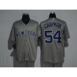 MLB New York Yankees 54 Aroldis Chapman Grey New Cool Base Stitched Men Jersey
