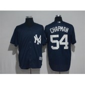 MLB New York Yankees 54 Aroldis Chapman Navy Blue New Cool Base Stitched Baseball Men Jersey