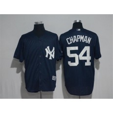 MLB New York Yankees 54 Aroldis Chapman Navy Blue New Cool Base Stitched Baseball Men Jersey