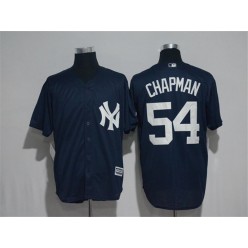 MLB New York Yankees 54 Aroldis Chapman Navy Blue New Cool Base Stitched Baseball Men Jersey