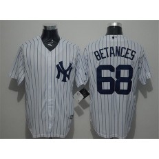 MLB New York Yankees 68 Dellin Betances White Strip New Cool Base Stitched Men Jersey